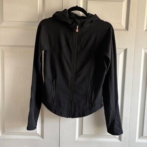 LULULEMON Black Throw Me Over 8 Thumb-hole Hoodie zipper front pockets